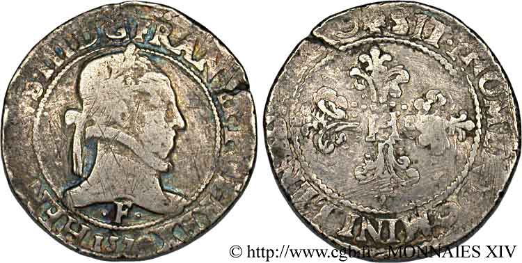 HENRY III Franc au col plat 1579 Angers BC