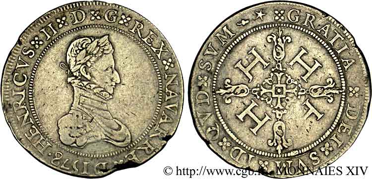 KINGDOM OF NAVARRE - HENRY III Franc BB