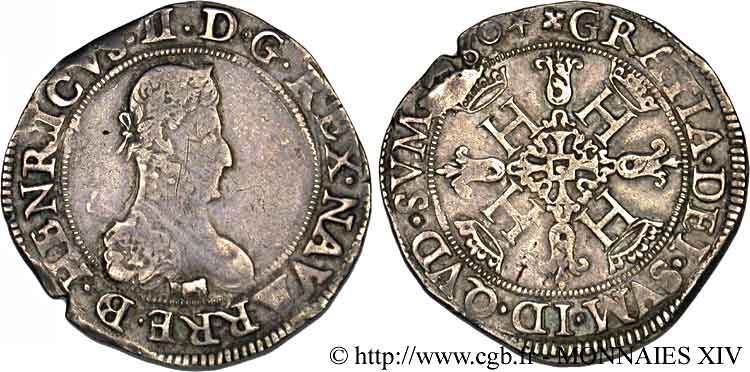 KINGDOM OF NAVARRE - HENRY III Franc q.BB