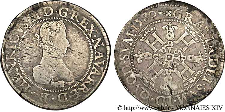 KINGDOM OF NAVARRE - HENRY III Franc S