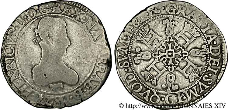 KINGDOM OF NAVARRE - HENRY III Franc RC+/BC