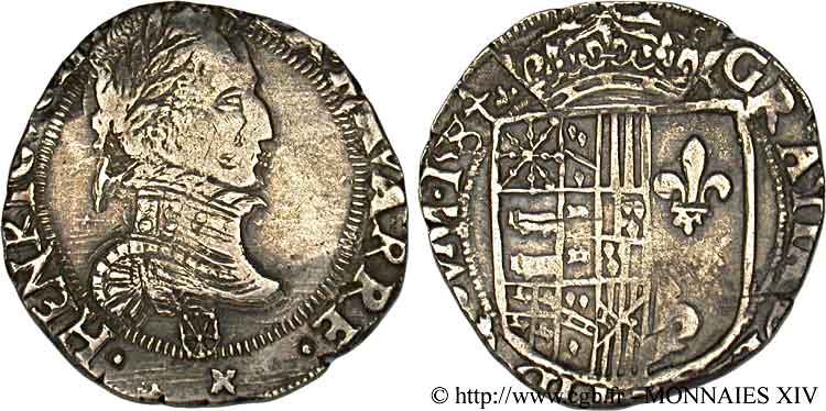 NAVARRE - KINGDOM OF NAVARRE - HENRY III Franc VF