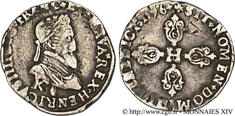 HENRY IV Demi-franc, 2e type de Bordeaux 1596 Bordeaux VF