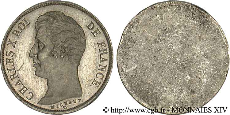 Épreuve uniface d avers de 1 franc par Michaut n.d.  VG.2615 var. (avec le T cursif) VZ 