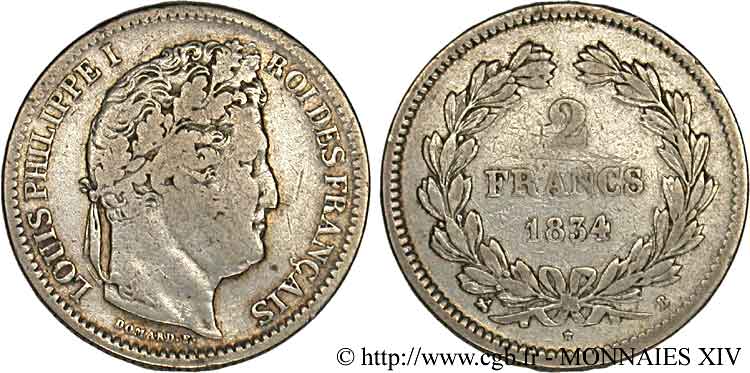 2 francs Louis-Philippe 1834 Rouen F.260/30 S 