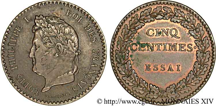 Essai de 5 centimes n.d.  VG.2799  TTB 