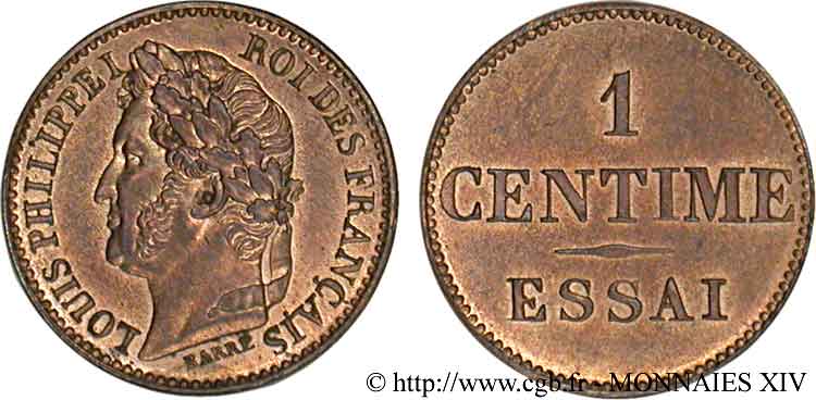 Essai de 1 centime n.d. Paris VG.2802 (1830) SC 