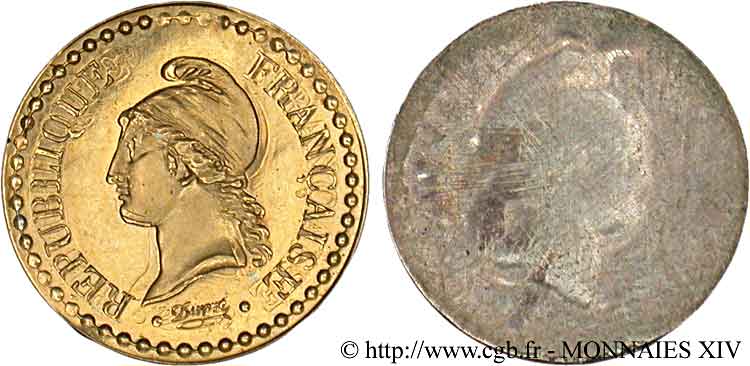 Épreuve uniface de l avers de un centime  1848 Paris  fST 