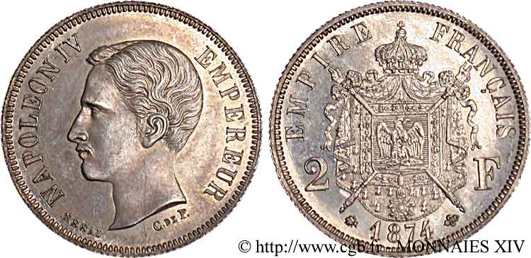 Essai 2 francs 1874 Bruxelles VG.3761  MS 