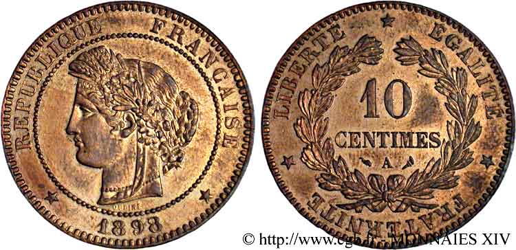 10 centimes Cérès 1898 Paris F.135/45 SPL 