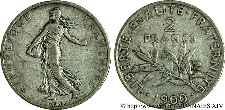 2 francs Semeuse 1900 Paris F.266/4 S 