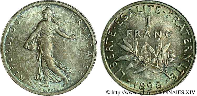 1 franc Semeuse 1898  F.217/1 SPL 