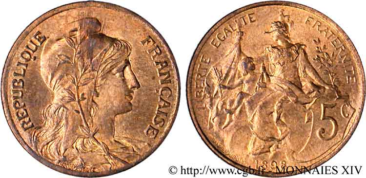 5 centimes Daniel-Dupuis 1898  F.119/5 SPL 