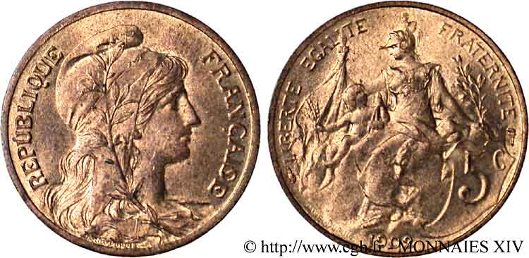 5 centimes Daniel-Dupuis 1902  F.119/12 SUP 