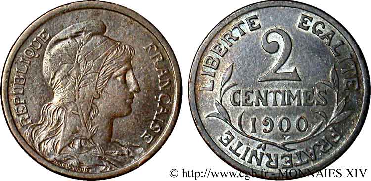2 centimes Dupuis 1900  F.110/4 TTB 