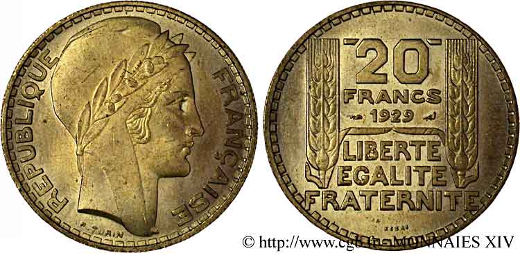 Essai de 20 francs Turin 1929  VG.5242  SUP 
