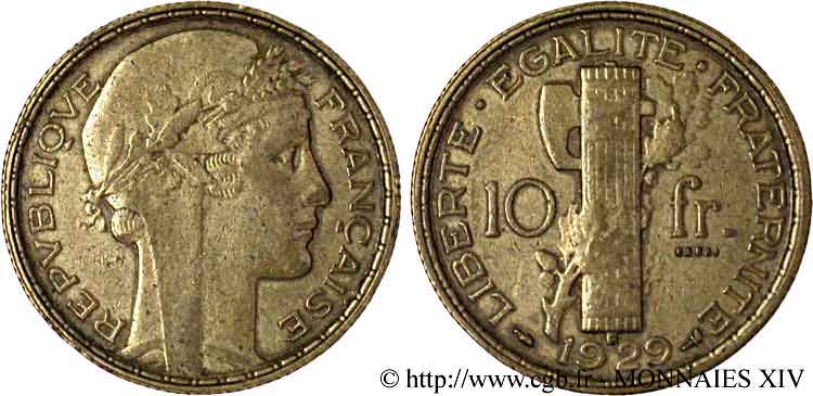 Essai de 10 francs par Morlon 1929  VG.5231  XF 