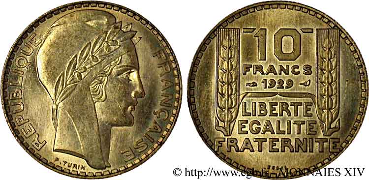Essai de 10 francs Turin 1929  VG.5243  SUP 