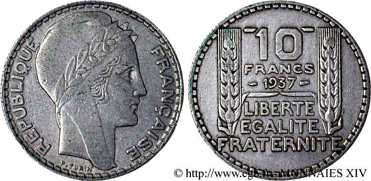 10 francs Turin 1937  F.360/8 TTB 