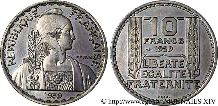Essai de 10 francs Turin, grand module n.d.  G.802 a EBC 