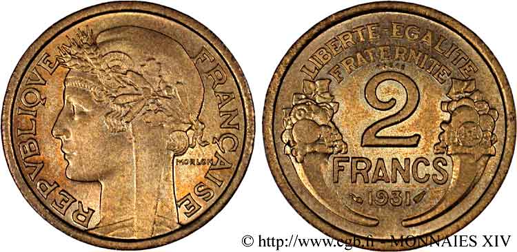 Essai de 2 francs Morlon 1931  F.268/1 MS 