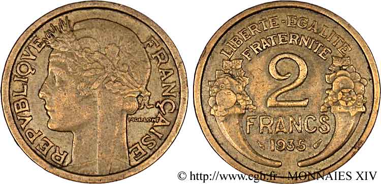 2 Francs Morlon 1935  F.268/8 TTB 