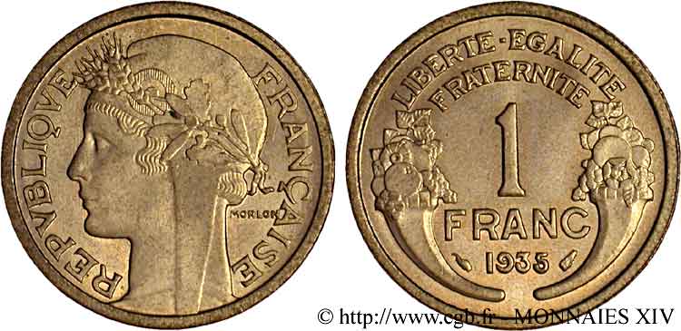 1 franc Morlon 1935  F.219/6 SUP 