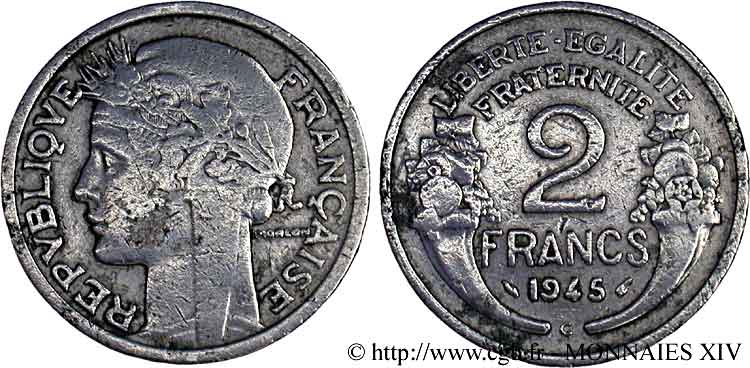 2 francs Morlon 1945 Castelsarrasin F.269/7 TB 