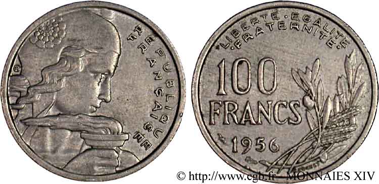 100 francs Cochet 1956 Paris F.450/8 XF 