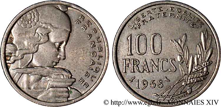100 francs Cochet 1958 Paris F.450/13 SS 