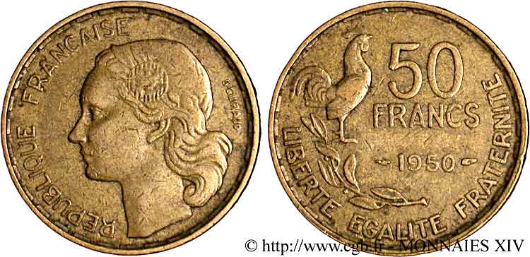 50 francs Guiraud 1950 Paris F.425/3 BC 