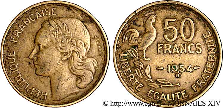 50 francs Guiraud 1954 Beaumont-le-Roger F.425/13 S 