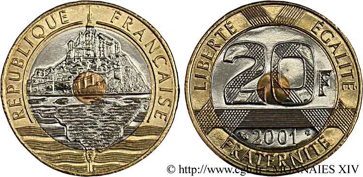 20 francs Mont Saint-Michel BU (Brillant Universel) 2001 Pessac F.403/17 SPL 