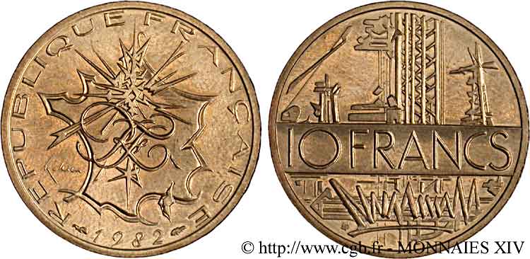 10 francs Mathieu, tranche A 1982 Pessac F.365/10 SC 
