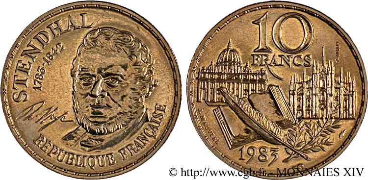 Essai de 10 francs Stendhal 1983  F.368/1 MS 