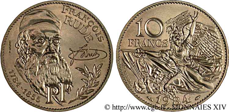 Essai de 10 francs François Rude 1984  F.369/1 FDC 
