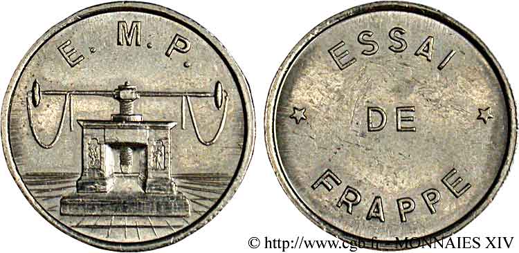 Essai de frappe de 10 francs n.d.  G.822 a var. SPL 