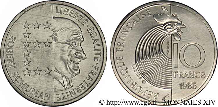 Essai de 10 francs Schuman 1986  F.374/1 FDC 