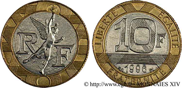 10 francs Génie de la Bastille 1996 Pessac F.375/13 SPL 