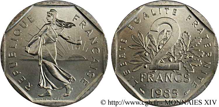 2 francs Semeuse  1985 Pessac F.272/9 MS 