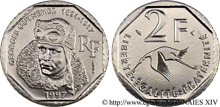 Essai de 2 francs Georges Guynemer 1997  F.275/1 MS 