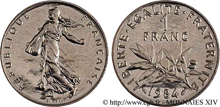 1 franc Semeuse, nickel 1984 Pessac F.226/29 FDC 