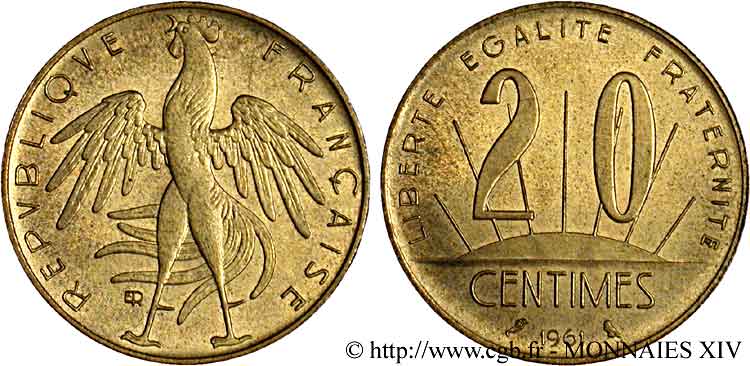 Pré-série concours de 20 centimes de Rousseau 1961  Fk.243  SC 