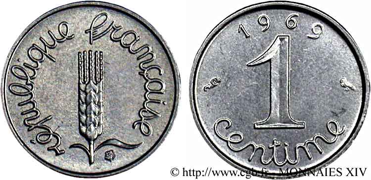 1 centime épi 1969 Paris F.106/16 SUP 