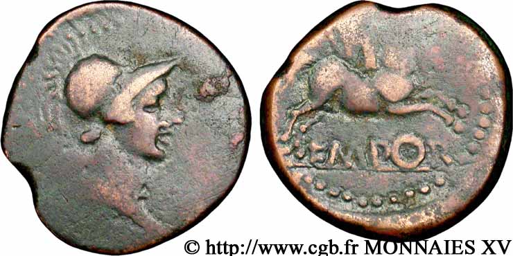SPAGNA - INDIGETES - EMPORIA / UNTIKESKEN (Provincia di Gerona - Ampurias) Unité de bronze ou as, (MB, Æ 27) VF