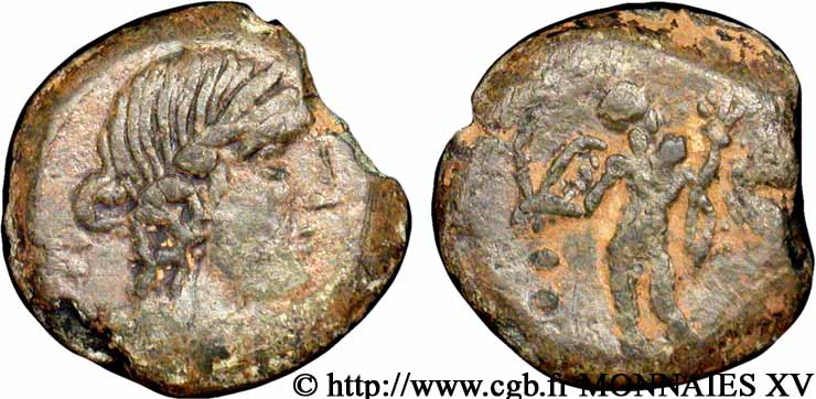 HISPANIA - SPAIN - CORDOBA (Province of Cordoba) Quart d’unité de bronze ou quadrans (PB, Æ 19) XF
