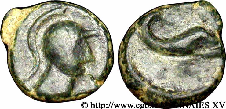 MASSALIA - MARSEILLE Bronze au dauphin, (PB, Æ 12) TTB