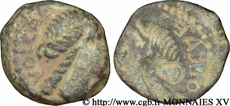 GALLIA - SUDOVESTE DE GALLIA - VOLCÆ ARECOMICI (Regione di Nima) Bronze au Démos, VOLCAE AREC, frappe incuse XF