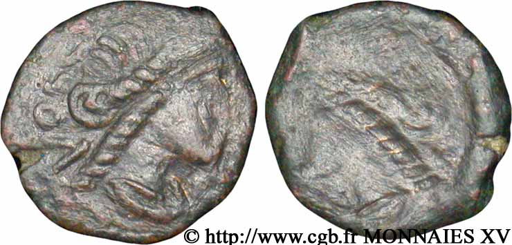 GALLIEN - SÜDWESTGALLIEN - VOLCÆ ARECOMICI (Region die Nîmes) Bronze au Démos, VOLCAE AREC, frappe incuse SS