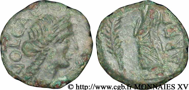 GALLIA - SUDOVESTE DE GALLIA - VOLCÆ ARECOMICI (Regione di Nima) Bronze au Démos, VOLCAE AREC q.SPL